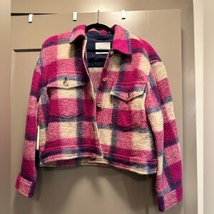 Aritzia Wilfred Free Shacket plaid